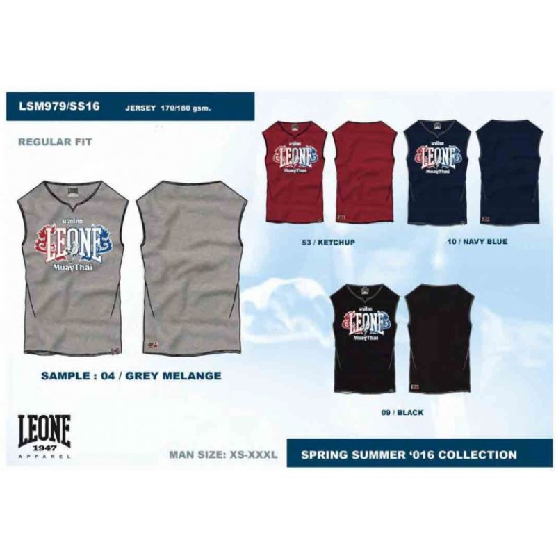 B2B-1054549-0 Men's tank T-shirt LEONE LSM979/S16 black "L" – Obrázok 1