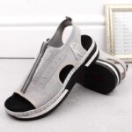 Rieker W RKR686 metallic comfortable slip-on sandals – Obrázok 14