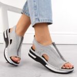 Rieker W RKR686 metallic comfortable slip-on sandals – Obrázok 15