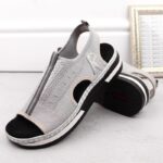 Rieker W RKR686 metallic comfortable slip-on sandals – Obrázok 7