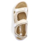 Rieker W RKR691 comfortable velcro sandals beige – Obrázok 12