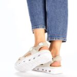 Rieker W RKR691 comfortable velcro sandals beige – Obrázok 19
