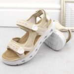 Rieker W RKR691 comfortable velcro sandals beige – Obrázok 7
