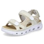 Rieker W RKR691 comfortable velcro sandals beige – Obrázok 10