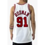 Mitchell & Ness Chicago Bulls NBA Swingman Jersey Bulls 97-98 Dennis Rodman M SMJYAC18079-CBUWHIT97DRDN – Obrázok 3