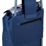 TROLLEY SHOPPING BAG ON WHEELS WITH FRAME 31L BLUE WHITE – Obrázok 2