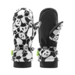 Qunature Panda Heat Transfer Ski Gloves Kids Size S - Black/White – Obrázok 2