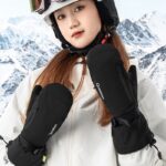 Qunature Full Length Ski Gloves Size M - Black – Obrázok 2