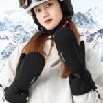 Qunature Full Length Ski Gloves Size L - Black – Obrázok 2