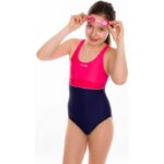Aqua-Speed EMILY Junior Swimsuit Navy Blue and Pink – Obrázok 2