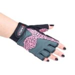 Gym Gloves Pink/Gray W HMS RST03 rL – Obrázok 3