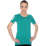 Brubeck Athletic Women's T-Shirt Azure Green SS11080 – Obrázok 2