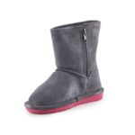 BearPaw Emma Toddler Zipper Jr 608TZ-903 Charcoal Pomberry Winter Boots – Obrázok 3
