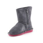 BearPaw Emma Toddler Zipper Jr 608TZ-903 Charcoal Pomberry Winter Boots – Obrázok 9