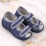 Boys' slippers and sandals, navy blue Nazo – Obrázok 14