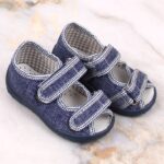 Boys' slippers and sandals, navy blue Nazo – Obrázok 7