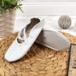 Jr Nazo Leather Dance Ballet Shoes with Elastic Bands White – Obrázok 14