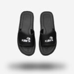 Kubota men's beach flip-flops with Velcro for swimming pools, black – Obrázok 5