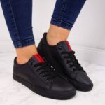 Big Star W DD274687 black eco-leather low-top sneakers – Obrázok 3