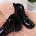 Girls' black combat boots Big Star Jr II374045 – Obrázok 3