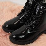 Girls' black combat boots Big Star Jr II374045 – Obrázok 4