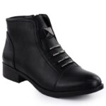 Women's black worker boots with socks Sabatina – Obrázok 14