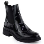 Women's black worker boots with socks Sabatina – Obrázok 16