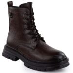 Women's black worker boots with socks Sabatina – Obrázok 17