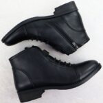 Women's black worker boots with socks Sabatina – Obrázok 20