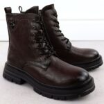 Women's black worker boots with socks Sabatina – Obrázok 28