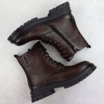 Women's black worker boots with socks Sabatina – Obrázok 29