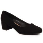 Sergio Leone W SK354C Suede Block Heel Pumps Black – Obrázok 12