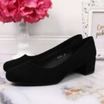 Sergio Leone W SK354C Suede Block Heel Pumps Black – Obrázok 14