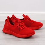 NEWS M EVE266B red textile sports shoes – Obrázok 6