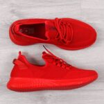 NEWS M EVE266B red textile sports shoes – Obrázok 8