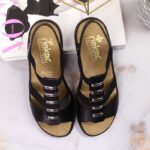 Black leather Roman sandals Rieker W 64580 – Obrázok 7
