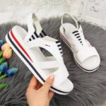 Rieker W V02Y5 wedge sandals white