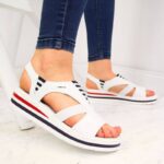 Rieker W V02Y5 wedge sandals white – Obrázok 2
