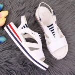 Rieker W V02Y5 wedge sandals white – Obrázok 5