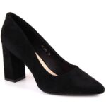 Sergio Leone W SK316A Suede Pumps on the Block Heel in Black – Obrázok 14