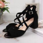 Sergio Leone W SK367A black block heel sandals – Obrázok 11