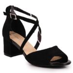 Sergio Leone W SK367A black block heel sandals – Obrázok 14