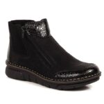 Comfortable, insulated ankle boots with zippers Rieker W RKR555