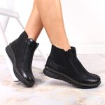 Comfortable, insulated ankle boots with zippers Rieker W RKR555 – Obrázok 18
