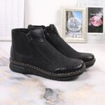 Comfortable, insulated ankle boots with zippers Rieker W RKR555 – Obrázok 21