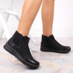 Comfortable, insulated ankle boots with zippers Rieker W RKR555 – Obrázok 4
