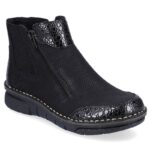 Comfortable, insulated ankle boots with zippers Rieker W RKR555 – Obrázok 8