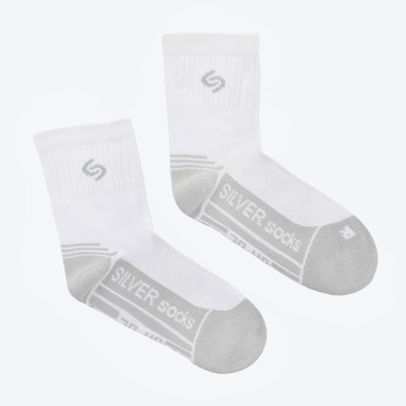 B2B-928371-0 Inmove Athletic D.Silver M socks INMOVEATHLETICD.SILVER White/Grey – Obrázok 1