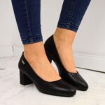 Sergio Leone W SK314A black decorative block heel pumps – Obrázok 2