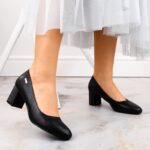 Sergio Leone W SK314A black decorative block heel pumps – Obrázok 11